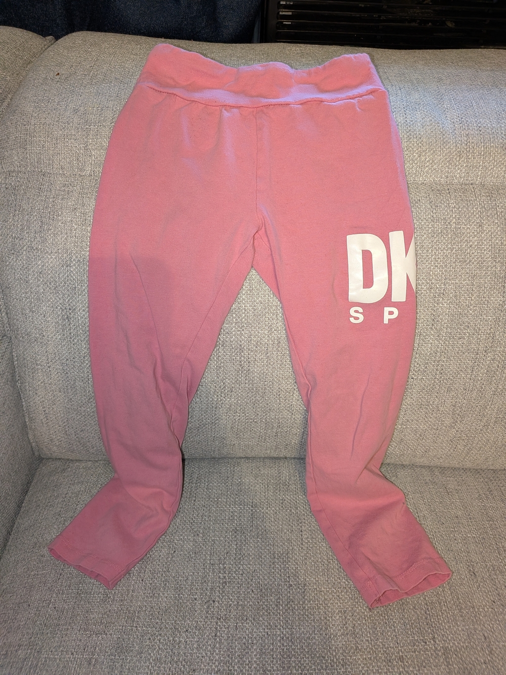 DKNY Girls Pink Joggers with White Logo